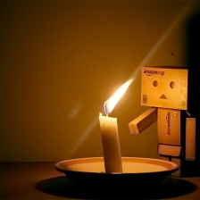 Danbo And Candle by Azzi Yuphikatama